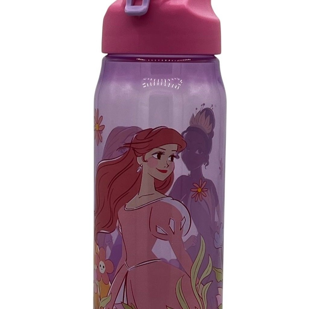 New Disney Princess flip top 20 ounce Water Bottle Set of 2 by Zak Designs